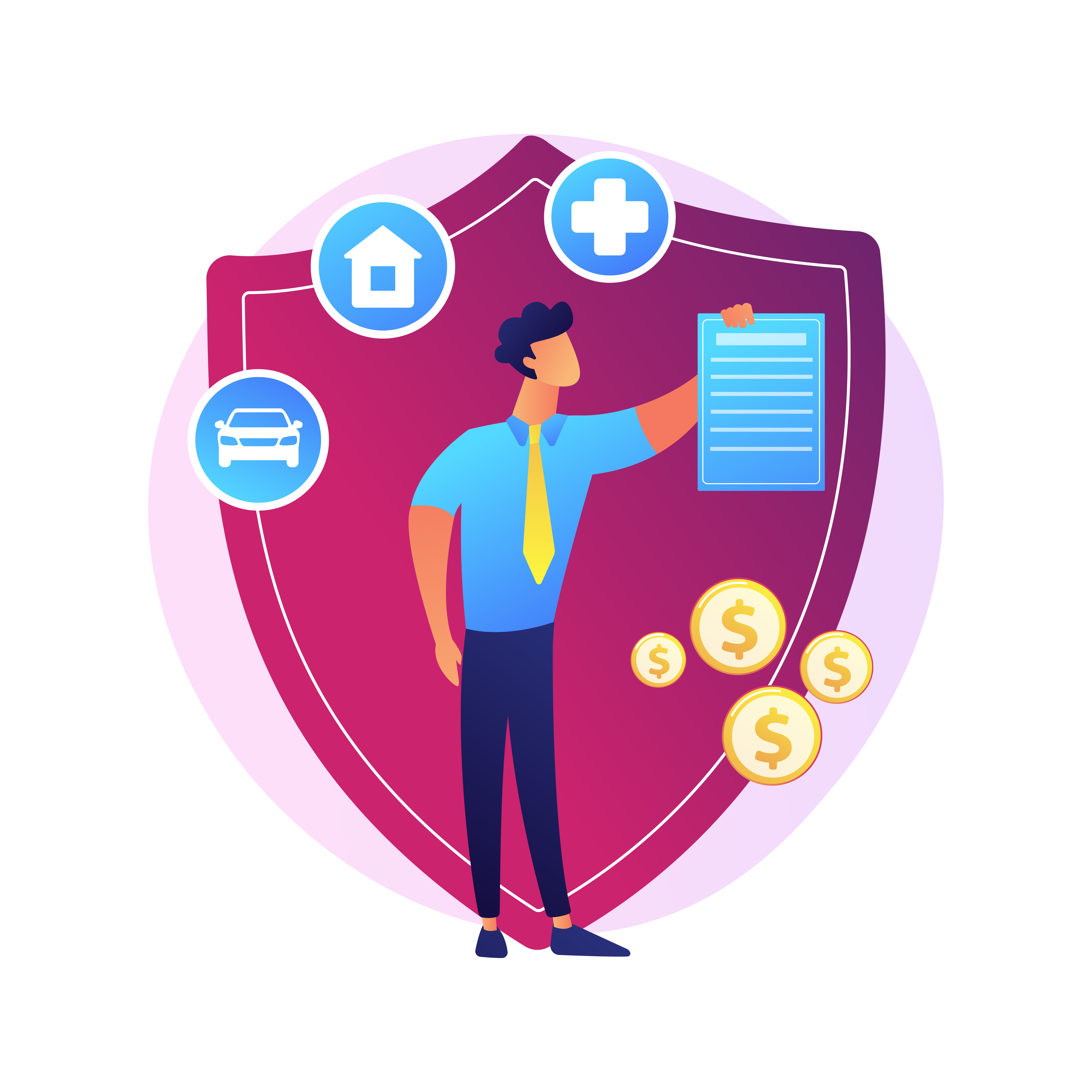 insurance risk vector concept metaphor